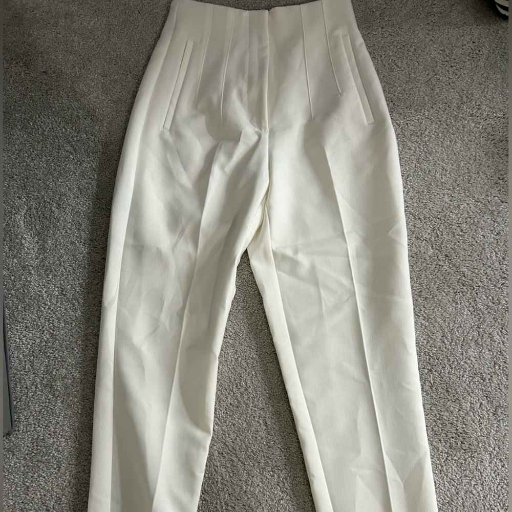 Zara white trousers